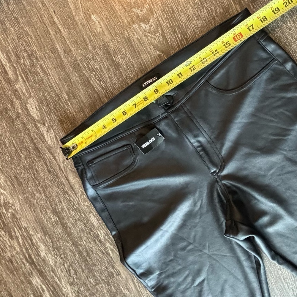 Express Women’s Faux leather coated high rise zip pants. Black. Women’s‎ 14. NWT - Picture 8 of 14